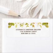 Foliage-terugzendadres Botanische Herfst Etiket (Insitu)