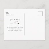 Foliage Ultrasound Neutraal Herfst Baby shower Uitnodiging Briefkaart (Achterkant)