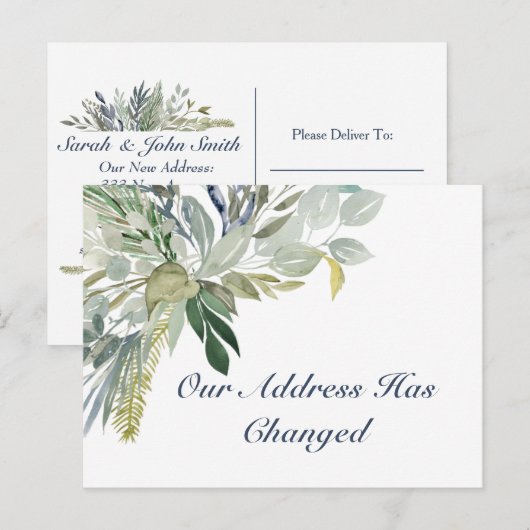 Foliage van bossen briefkaart (Voorkant / Achterkant)