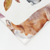 Foliage van Herfst van bossen en konijnen Fleece Deken (Hoek)