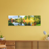 Foliage van het meer en de kleurrijke Herfst van N Canvas Afdruk (Insitu (Woonkamer))