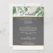 Foliage Vellum Overlay Weddenschap Kaart (Achterkant)