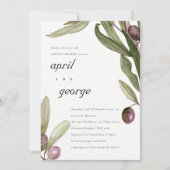 FOLIAGE WATERVERF FOLIAGE COUPLES SHOWER INVITE BEDANKKAART (Voorkant)