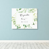 Foliage Waymaker Promise Keeper Tekst Christelijk Canvas Afdruk (Insitu (Houten vloer))