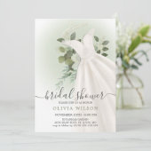 Foliage Weddenschap Dress Bridal Shower Uitnodigin Kaart (Staand voorkant)