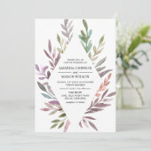 Foliage Weddenschap met fijne Waterverf Kaart (Staand voorkant)