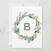 Foliage Wedding Brunch Kaart (Achterkant)