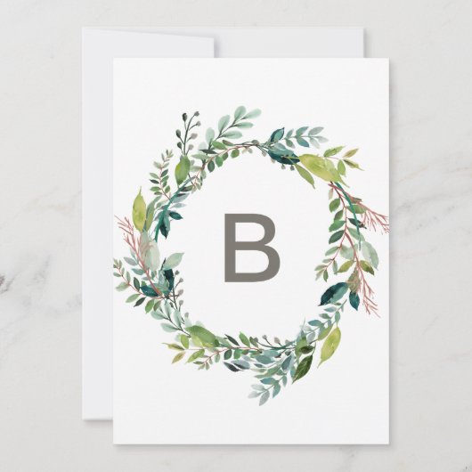 Foliage Wedding Brunch Kaart (Achterkant)