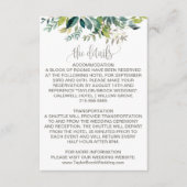 Foliage Wedding Details Kaart (Voorkant)