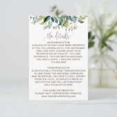 Foliage Wedding Details Kaart (Staand voorkant)