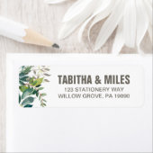 Foliage Wedding Return Address Labels (Insitu)
