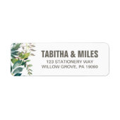 Foliage Wedding Return Address Labels (Voorkant)