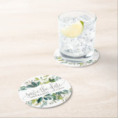 Foliage Wedding Save the Date Notice Ronde Kartonnen Onderzetter (Insitu)