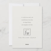 Foliage Winter Wreath Merriest Kerstmis Logo Feestdagenkaart (Achterkant)