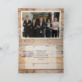 Foliage Wreath Barn Wood Season's Greetings Kaart (Binnen)