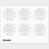 Foliage Wreath Ingredients Product Label Sticker (Vel)