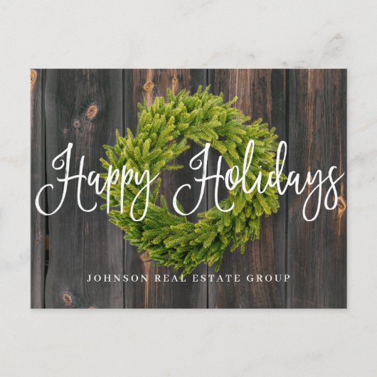 Foliage Wreath on Wood | PRETTIGE FEESTDAGEN (Voorkant)