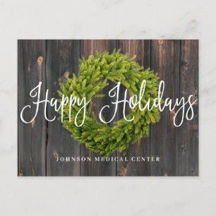 Foliage Wreath on Wood   Prettige feestdagen Medis