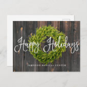 Foliage Wreath on Wood | Prettige feestdagen Medis (Voorkant / Achterkant)