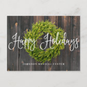 Foliage Wreath on Wood | Prettige feestdagen Medis (Voorkant)
