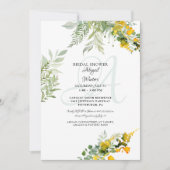 Foliage Yellow Wildflower Vrijgezellenfeest Kaart (Voorkant)