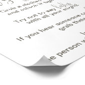 Foliage Zeg geen Baby-teken Poster (Hoek)