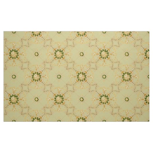 Foliate Scroll Quatrefoils & floral pattern Stof (Fat Quarter)