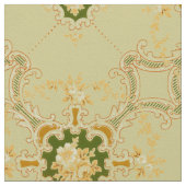 Foliate Scroll Quatrefoils & floral pattern Stof (Close Up)