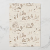 Folie 12 Dagen van Kerstmis Toile Vakantie Fotokaa Folie Uitnodiging (Achterkant)