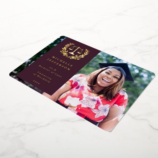 Folie + Aankondiging Afstuderen Burgundy Law Schoo (Gedraaid)