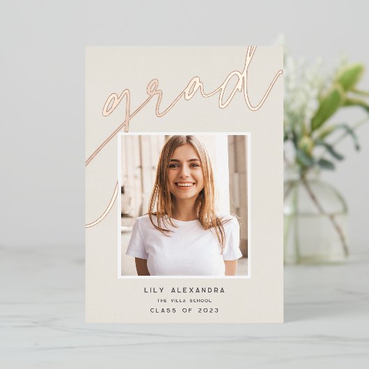 Folie | Aankondiging foto-Afstuderen (Staand Voorkant)