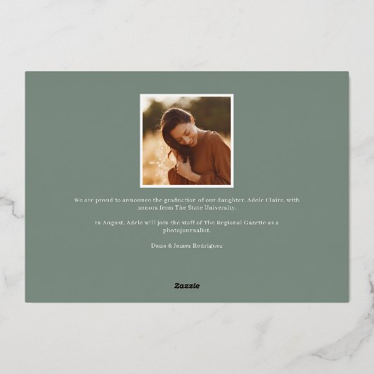 Folie | Aankondiging foto-Afstuderen (Achterkant)