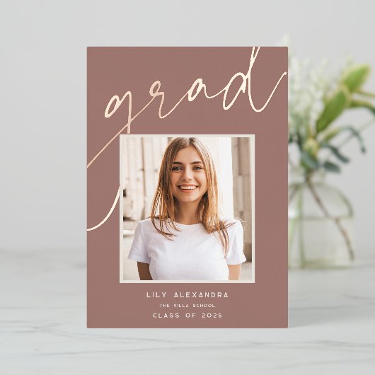 Folie | Aankondiging foto-Afstuderen (Staand Voorkant)