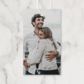 Folie Abstract Geometric New Year's Foto Gift Labe Cadeaulabels (Achterkant)