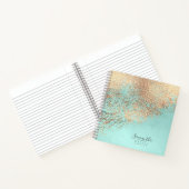 Folie Abstract Gold Blauwgroen ID775 Notitieboek (Binnen)