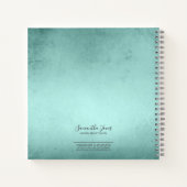Folie Abstract Gold Blauwgroen ID775 Notitieboek (Achterkant)