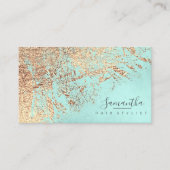 Folie Abstract Gold Blauwgroen ID775 Visitekaartje (Voorkant)