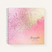 Folie Abstract Goud Perzik ID775 Notitieboek (Voorkant)