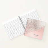 Folie Abstract Silver Roos Gold ID775 Notitieboek (Binnen)