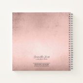 Folie Abstract Silver Roos Gold ID775 Notitieboek (Achterkant)