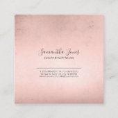 Folie Abstract Silver Roos Gold ID775 Vierkante Visitekaartje (Achterkant)