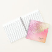Folie Abstracte Gold Peach ID775 Notitieboek (Binnen)