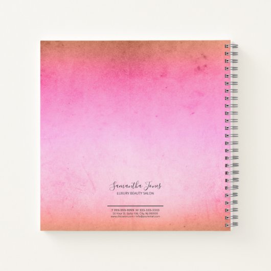 Folie Abstracte Gold Peach ID775 Notitieboek (Achterkant)