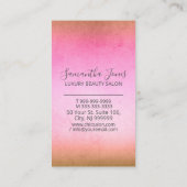 Folie Abstracte Gold Peach ID775 Visitekaartje (Achterkant)