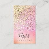 Folie Abstracte Gold Peach ID775 Visitekaartje (Voorkant)