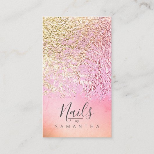 Folie Abstracte Gold Peach ID775 Visitekaartje (Voorkant)