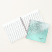 Folie Abstracte Silver Blauwgroen ID775 Notitieboek (Binnen)