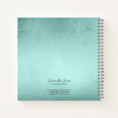 Folie Abstracte Silver Blauwgroen ID775 Notitieboek (Achterkant)