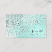 Folie Abstracte Silver Blauwgroen ID775 Visitekaartje (Voorkant)