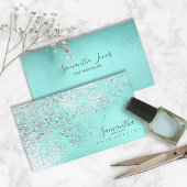 Folie Abstracte Silver Blauwgroen ID775 Visitekaartje